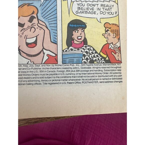 Archie Series Comic #345 January 1987 Vintage Issue Classic Bagged Boarded - Picture 4 of 7